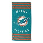 Northwest NFL Miami Dolphins Unisex-Adult Beach Towel, 30" x 60", Stripes