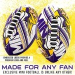 Franklin Sports NFL Minnesota Vikings Football - Youth Mini Football - 8.5" Junior Size Ball - SPACELACE Easy Grip Texture- Perfect for Kids