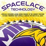 Franklin Sports NFL Minnesota Vikings Football - Youth Mini Football - 8.5" Junior Size Ball - SPACELACE Easy Grip Texture- Perfect for Kids