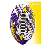 Franklin Sports NFL Minnesota Vikings Football - Youth Mini Football - 8.5" Junior Size Ball - SPACELACE Easy Grip Texture- Perfect for Kids