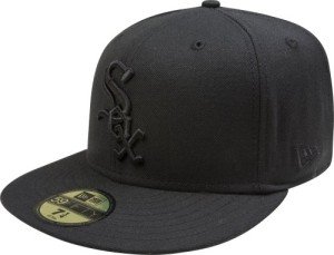MLB Chicago White Sox Black on Black 59FIFTY Fitted Cap, 7 1/4