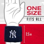 Franklin Sports Wristband, New York Yankees, 2.5" x 2.5", Team Specific, 2-Pack