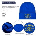 Vintage Classic Skull Cap Embroidery Beanie Fasion Hat Cuffed Winter Hat Knit Comes with Warm Gloves Gifts for Men Women Fans
