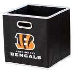 Franklin Sports Cincinnati Bengals NFL Storage Bin - Collapsible Cube Container + Basket - NFL Office, Bedroom + Living Room Décor - Folding Storage Bin for Football Fans - 11"x11"