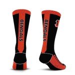 For Bare Feet NFL CINCINNATI BENGALS MVP Crew Sock Team Color Large