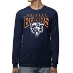 Junk Food Clothing x NFL - Chicago Bears - Bold Logo - Unisex Adult Long Sleeve T-Shirt for Men and Women - Size Large