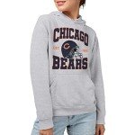 Junk Food Clothing x NFL - Chicago Bears - Team Helmet - Unisex Adult Pullover Fleece Hoodie for Men and Women - Size X-Large