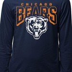 Junk Food Clothing x NFL - Chicago Bears - Bold Logo - Unisex Adult Long Sleeve T-Shirt for Men and Women - Size Large