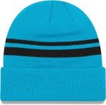 New Era Unisex-Adult NFL Official Sport Knit Classic Striped Knit Beanie Cold Weather Hat (Carolina Panthers)