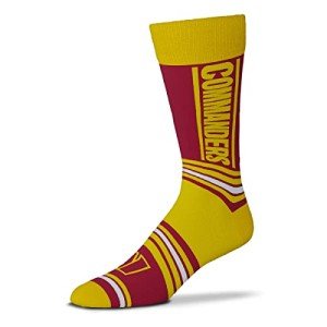 FBF NFL Go Team Go Unisex Adult Team Color Logo Dress Socks Footwear for Men and Women Game Day Apparel - Washington Commanders (V-5057-F31-O-GT-970588)