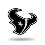 Rico Industries NFL Houston Texans Chrome Finished Auto Emblem 3D Sticker, Silver