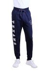Ultra Game NFL Houston Texans Mens Active Basic Jogger Fleece Pants, Team Color Stripe, Large