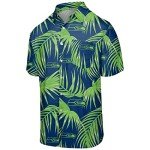 FOCO Seattle Seahawks NFL Mens Hawaiian Button Up Shirt - XL
