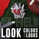 Franklin Sports Tampa Bay Buccaneers Youth NFL Football Receiver Gloves - Receiver Gloves for Kids - NFL Team Logos and Silicone Palm - Youth S/XS Pair