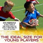 Franklin Sports NFL San Francisco 49ers Football - Youth Mini Football - 8.5" Junior Size Ball - SPACELACE Easy Grip Texture- Perfect for Kids