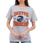 Junk Food Clothing x NFL - Denver Broncos - Team Helmet - Unisex Adult Short Sleeve Fan T-Shirt for Men and Women - Size X-Large