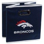 Franklin Sports NFL Denver Broncos Collapsible Storage Bin NFL Folding Cube Storage Container Fits Bin Organizers Fabric NFL Team Storage Cubes One Size