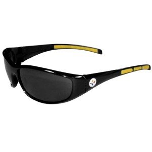 Siskiyou Sports Pittsburgh Steelers Wrap Sunglasses, Black