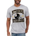 Junk Food Clothing x NFL - Pittsburgh Steelers - Team Helmet - Unisex Adult Short Sleeve Fan T-Shirt for Men and Women - Size X-Large