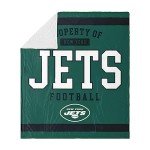 FOCO New York Jets NFL Team Property Of Sherpa Fleece Blanket