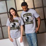 Junk Food Clothing x NFL - Pittsburgh Steelers - Team Helmet - Unisex Adult Short Sleeve Fan T-Shirt for Men and Women - Size X-Large