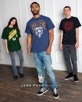 Junk Food Clothing x NFL - New York Jets - Team Helmet - Unisex Adult Short Sleeve Fan T-Shirt for Men and Women - Size X-Large