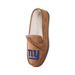 FOCO New York Giants NFL Mens Team Logo Moccasin Slippers - L