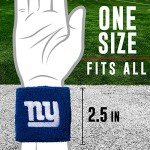 Franklin Sports unisex Wristbands Franklin Sports NFL New York Giants Embroidered Wristbands, Team Specific, OSFM US