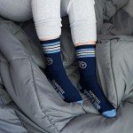 For Bare Feet NFL 4 Stripe Deuce Crew Sock, Tennessee Titans, Large