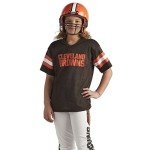 Franklin Sports Cleveland Browns Kids NFL Uniform Set - Youth NFL Team Jersey, Helmet, Pants + Apparel Costume - Official Gear -Youth Medium