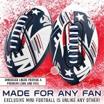 Franklin Sports NFL New England Patriots Football - Youth Mini Football - 8.5" Junior Size Ball - SPACELACE Easy Grip Texture- Perfect for Kids