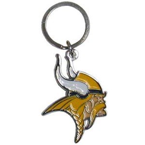 NFL Siskiyou Sports Fan Shop Minnesota Vikings Chrome & Enameled Key Chain One Size Team Colors