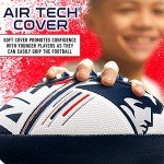 Franklin Sports NFL New England Patriots Football - Youth Mini Football - 8.5" Junior Size Ball - SPACELACE Easy Grip Texture- Perfect for Kids