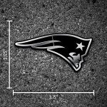 Rico Industries NFL New England Patriots Chrome Finished Auto Emblem 3D Sticker