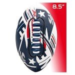 Franklin Sports NFL New England Patriots Football - Youth Mini Football - 8.5" Junior Size Ball - SPACELACE Easy Grip Texture- Perfect for Kids