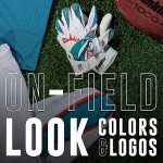 Franklin Sports Miami Dolphins Youth NFL Football Receiver Gloves - Receiver Gloves For Kids - NFL Team Logos and Silicone Palm - Youth M/L Pair