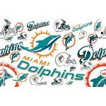Tervis NFL Miami Dolphins All Over Tumbler with Wrap and Orange Lid, 1 Count (Pack of 1), Clear