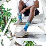 For Bare Feet NFL 4 Stripe Deuce Crew Sock, Los Angeles Chargers, Large