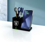 SOAR NFL Wireless Charger and Desktop Organizer, Las Vegas Raiders