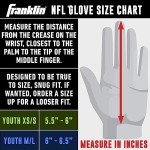 Franklin Sports Los Angeles Rams Youth NFL Football Receiver Gloves - Receiver Gloves For Kids - NFL Team Logos and Silicone Palm - Youth M/L Pair