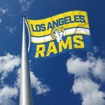 Rico Industries NFL Football Los Angeles Rams Bold 3' x 5' Banner Flag Single Sided - Indoor or Outdoor - Home Décor
