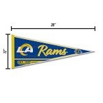 Rico Industries NFL Football Los Angeles Rams Classic 12" x 30" Felt Wall Décor Pennant - Great for Home/Bed Room/Man Cave Décor