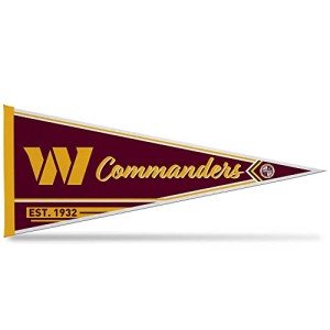 Rico Industries NFL Football Washington Commanders Classic 12" x 30" Felt Wall Décor Pennant - Great for Home/Bed Room/Man Cave Décor