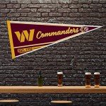 Rico Industries NFL Football Washington Commanders Classic 12" x 30" Felt Wall Décor Pennant - Great for Home/Bed Room/Man Cave Décor