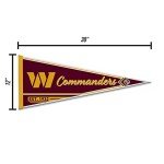 Rico Industries NFL Football Washington Commanders Classic 12" x 30" Felt Wall Décor Pennant - Great for Home/Bed Room/Man Cave Décor