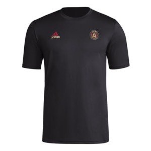 adidas Men's FC Short Sleeve Pre-Game T-Shirt, Black/Atlanta United, Large