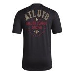 adidas Men's FC Short Sleeve Pre-Game T-Shirt, Black/Atlanta United, Large
