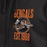 Junk Food Clothing x NFL - Cincinnati Bengals - MVP Zip Hoodie - Unisex Adult Full Zip Hooded Sweatshirt for Men and Women - Size X-Large
