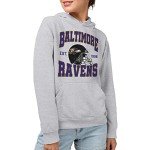 Junk Food Clothing x NFL - Baltimore Ravens - Team Helmet - Unisex Adult Pullover Fleece Hoodie for Men and Women - Size 3X-Large