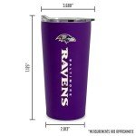 Rico Industries NFL Football Baltimore Ravens 18oz Soft Touch, Easy Grip Tumbler
